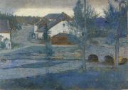 Fernand Khnopff In Fosset The Entrance to the village painting